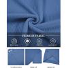 imageCOOFANDY Mens Knit Polo Shirts Short Sleeve Casual Button Down Shirts Vintage Collared Golf ShirtsBlue