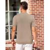 imageCOOFANDY Mens Knit Polo Shirts Short Sleeve Casual Button Down Shirts Vintage Collared Golf ShirtsKhaki