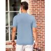 imageCOOFANDY Mens Knit Polo Shirts Short Sleeve Casual Button Down Shirts Vintage Collared Golf ShirtsLight Blue
