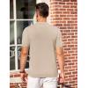 imageCOOFANDY Mens Knit Polo Shirts Short Sleeve Casual Button Down Shirts Vintage Collared Golf ShirtsLight Brown