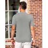 imageCOOFANDY Mens Knit Polo Shirts Short Sleeve Casual Button Down Shirts Vintage Collared Golf ShirtsLight Gray