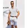 imageCOOFANDY Mens Knit Polo Shirts Short Sleeve Casual Button Down Shirts Vintage Collared Golf ShirtsWhite