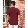 imageCOOFANDY Mens Knit Polo Shirts Short Sleeve Casual Button Down Shirts Vintage Collared Golf ShirtsWine Red