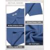 imageCOOFANDY Mens Knit Polo Shirts Short Sleeve Classic Fit Shirts Casual Goft Collared Textured T ShirtBlue