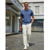 imageCOOFANDY Mens Knit Polo Shirts Short Sleeve Classic Fit Shirts Casual Goft Collared Textured T ShirtBlue