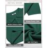 imageCOOFANDY Mens Knit Polo Shirts Short Sleeve Classic Fit Shirts Casual Goft Collared Textured T ShirtDark Green