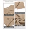 imageCOOFANDY Mens Knit Polo Shirts Short Sleeve Classic Fit Shirts Casual Goft Collared Textured T ShirtKhaki