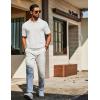 imageCOOFANDY Mens Knit Polo Shirts Short Sleeve Classic Fit Shirts Casual Goft Collared Textured T ShirtWhite