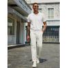 imageCOOFANDY Mens Knit Polo Shirts Short Sleeve Classic Fit Shirts Casual Goft Collared Textured T ShirtWhite