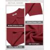 imageCOOFANDY Mens Knit Polo Shirts Short Sleeve Classic Fit Shirts Casual Goft Collared Textured T ShirtWine Red