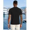 imageCOOFANDY Mens Zipper Polo Shirts Short Sleeve Casual Knit Polo Shirts Lightweight Golf ShirtBlack