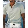 imageCOOFANDY Mens Zipper Polo Shirts Short Sleeve Casual Knit Polo Shirts Lightweight Golf ShirtLight Green