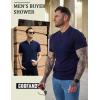 imageCOOFANDY Mens Zipper Polo Shirts Short Sleeve Casual Knit Polo Shirts Lightweight Golf ShirtNavy Blue