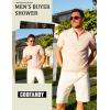 imageCOOFANDY Mens Zipper Polo Shirts Short Sleeve Casual Knit Polo Shirts Lightweight Golf ShirtPink
