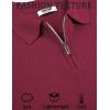 imageCOOFANDY Mens Zipper Polo Shirts Short Sleeve Casual Knit Polo Shirts Lightweight Golf ShirtWine Red