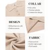 imageCOOFANDY Mens Knit Polo Shirt Short Sleeve Vintage Textured Casual Golf Shirts Summer Beach TopKhaki