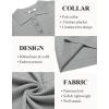 imageCOOFANDY Mens Knit Polo Shirt Short Sleeve Vintage Textured Casual Golf Shirts Summer Beach TopLight Gray