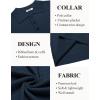 imageCOOFANDY Mens Knit Polo Shirt Short Sleeve Vintage Textured Casual Golf Shirts Summer Beach TopNavy Blue