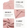 imageCOOFANDY Mens Knit Polo Shirt Short Sleeve Vintage Textured Casual Golf Shirts Summer Beach TopPink