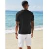 imageCOOFANDY Mens Knit Shirts Short Sleeve Button Down Polo Shirt Vintage Casual Beach Shirt Summer TopsBlack