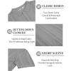 imageCOOFANDY Mens Knit Shirts Short Sleeve Button Down Polo Shirt Vintage Casual Beach Shirt Summer TopsGrey