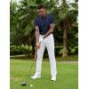 imageCOOFANDY Mens Polo Shirts Short Sleeve Golf Polo Button Pullover Casual Contrast Color Basic T Shirt Ribbed CollarDeep Blue