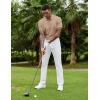 imageCOOFANDY Mens Polo Shirts Short Sleeve Golf Polo Button Pullover Casual Contrast Color Basic T Shirt Ribbed CollarKhaki