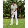 imageCOOFANDY Mens Polo Shirts Short Sleeve Golf Polo Button Pullover Casual Contrast Color Basic T Shirt Ribbed CollarLight Green