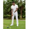imageCOOFANDY Mens Polo Shirts Short Sleeve Golf Polo Button Pullover Casual Contrast Color Basic T Shirt Ribbed CollarWhite