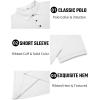 imageCOOFANDY Mens Textured Polo Shirts Short Sleeve Slim Fit Casual Button Polo TShirt Summer Collared Golf ShirtAll White