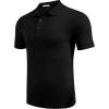 imageCOOFANDY Mens Textured Polo Shirts Short Sleeve Slim Fit Casual Button Polo TShirt Summer Collared Golf ShirtBlack