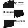 imageCOOFANDY Mens Textured Polo Shirts Short Sleeve Slim Fit Casual Button Polo TShirt Summer Collared Golf ShirtBlack