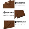 imageCOOFANDY Mens Textured Polo Shirts Short Sleeve Slim Fit Casual Button Polo TShirt Summer Collared Golf ShirtBrown