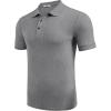 imageCOOFANDY Mens Textured Polo Shirts Short Sleeve Slim Fit Casual Button Polo TShirt Summer Collared Golf ShirtDark Grey