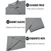 imageCOOFANDY Mens Textured Polo Shirts Short Sleeve Slim Fit Casual Button Polo TShirt Summer Collared Golf ShirtDark Grey