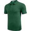 imageCOOFANDY Mens Textured Polo Shirts Short Sleeve Slim Fit Casual Button Polo TShirt Summer Collared Golf ShirtGreen