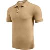 imageCOOFANDY Mens Textured Polo Shirts Short Sleeve Slim Fit Casual Button Polo TShirt Summer Collared Golf ShirtKhaki