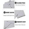 imageCOOFANDY Mens Textured Polo Shirts Short Sleeve Slim Fit Casual Button Polo TShirt Summer Collared Golf ShirtLight Grey