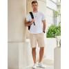 imageCOOFANDY Mens Casual Shorts Cotton Elastic Waist Drawstring Shorts Lightweight Summer Beach ShortsBeige