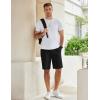 imageCOOFANDY Mens Casual Shorts Cotton Elastic Waist Drawstring Shorts Lightweight Summer Beach ShortsBlack