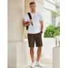 imageCOOFANDY Mens Casual Shorts Cotton Elastic Waist Drawstring Shorts Lightweight Summer Beach ShortsBrown