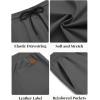 imageCOOFANDY Mens Casual Shorts Cotton Elastic Waist Drawstring Shorts Lightweight Summer Beach ShortsDark Grey