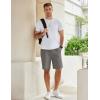 imageCOOFANDY Mens Casual Shorts Cotton Elastic Waist Drawstring Shorts Lightweight Summer Beach ShortsDark Grey