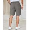imageCOOFANDY Mens Casual Shorts Cotton Elastic Waist Drawstring Shorts Lightweight Summer Beach ShortsDark Grey