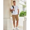 imageCOOFANDY Mens Casual Shorts Cotton Elastic Waist Drawstring Shorts Lightweight Summer Beach ShortsDark Khaki