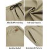 imageCOOFANDY Mens Casual Shorts Cotton Elastic Waist Drawstring Shorts Lightweight Summer Beach ShortsKhaki