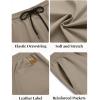 imageCOOFANDY Mens Casual Shorts Cotton Elastic Waist Drawstring Shorts Lightweight Summer Beach ShortsKhaki2