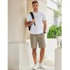 imageCOOFANDY Mens Casual Shorts Cotton Elastic Waist Drawstring Shorts Lightweight Summer Beach ShortsKhaki2