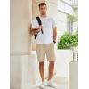imageCOOFANDY Mens Casual Shorts Cotton Elastic Waist Drawstring Shorts Lightweight Summer Beach ShortsLight Khaki