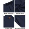 imageCOOFANDY Mens Casual Shorts Cotton Elastic Waist Drawstring Shorts Lightweight Summer Beach ShortsNavy Blue
